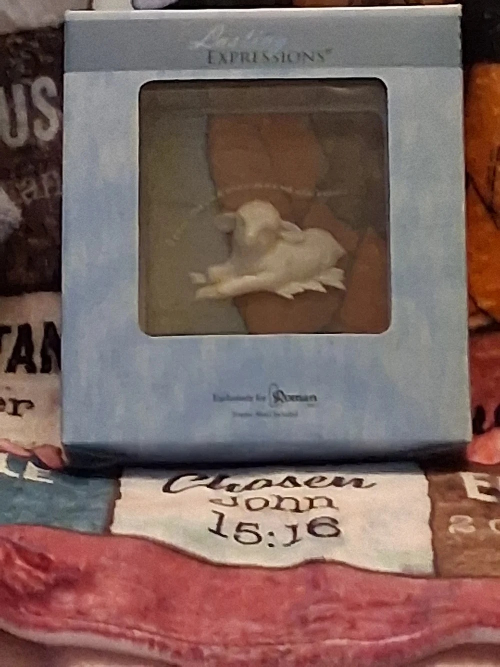 Vintage Expressions Collection White Lamb Figurine by Roman Inc.